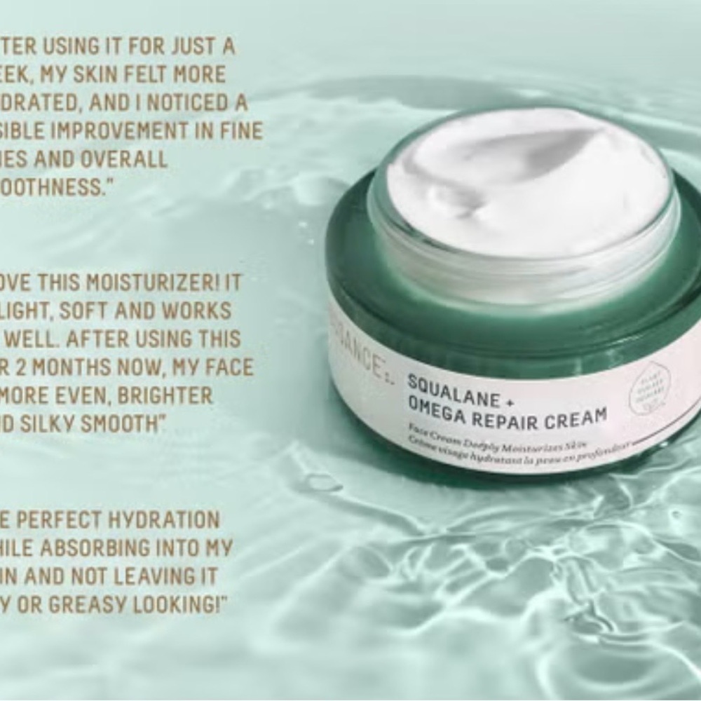 Biossance Squalane + Omega Repair Cream full size 50 ml/1.7 oz jar NO BOX - Picture 3 of 5